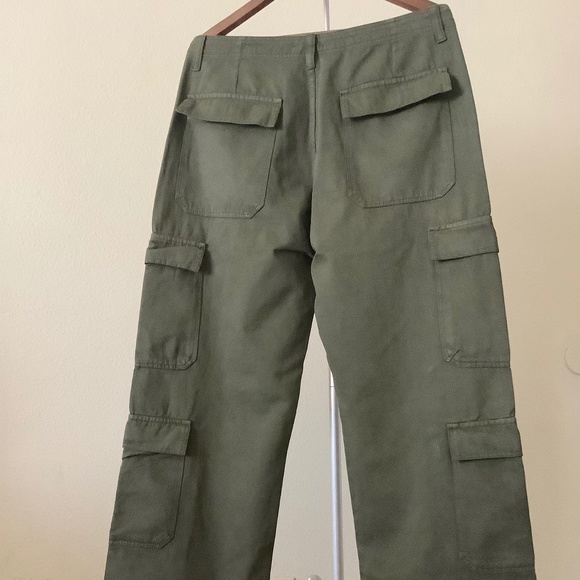 Zara New without Tags Cargo Pants / Size 12/ Dark Khaki - Picture 5 of 7